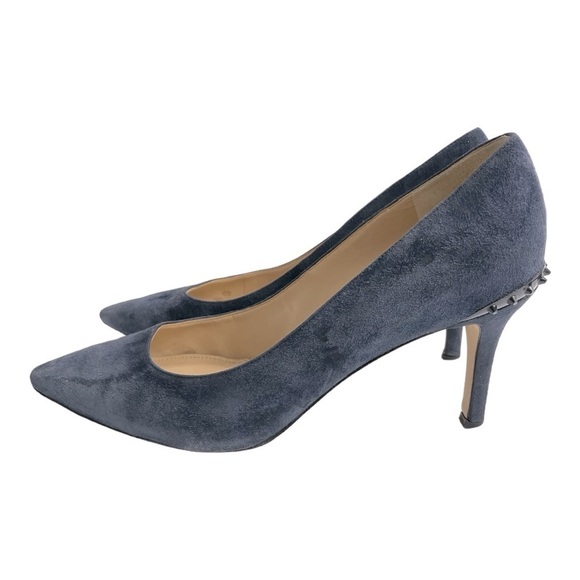Sam Edelman Women's Pointed Toe Suede Cone Heels Blue Size 9M - Picture 1 of 14